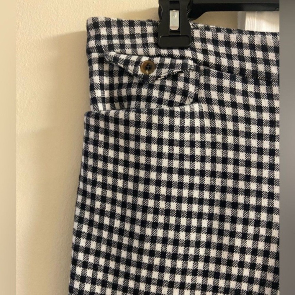 Anthropologie Black and White Checkered Pants women 8 - Picture 4 of 6